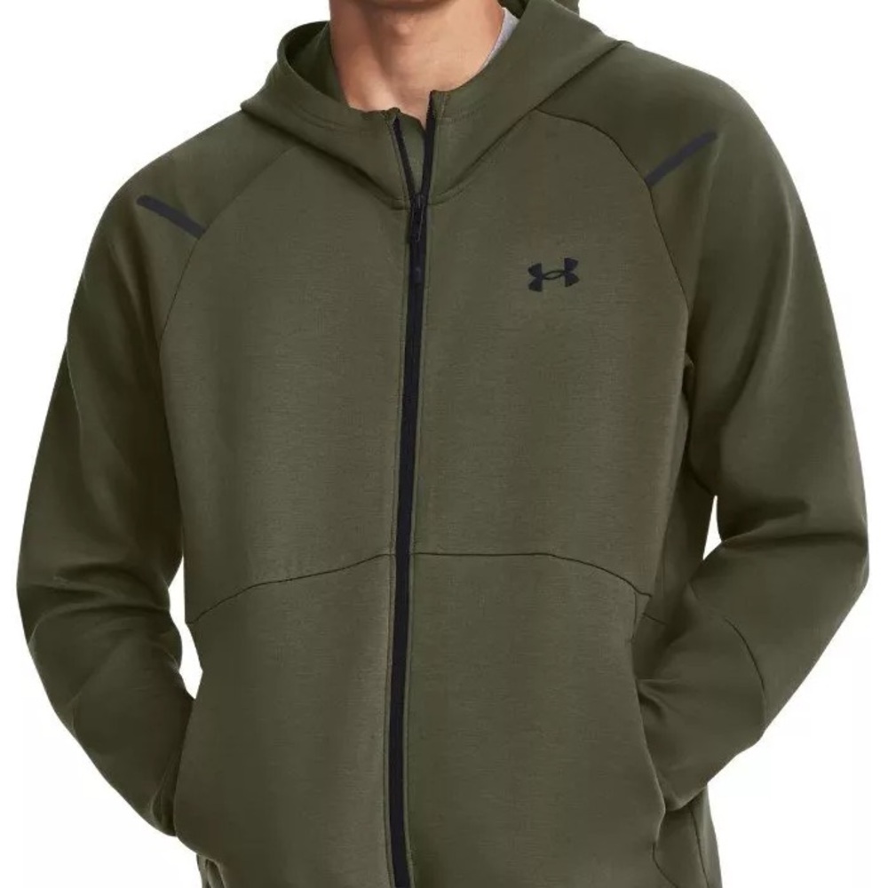 Under Armour Olive Green Unstoppable Fleece Full Zip Hoodie Mens Size 2XL